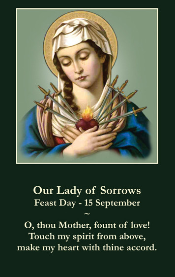 SEPTEMBER 15th: Our Lady of Sorrows Prayer Card ***BUYONEGETONEFREE***